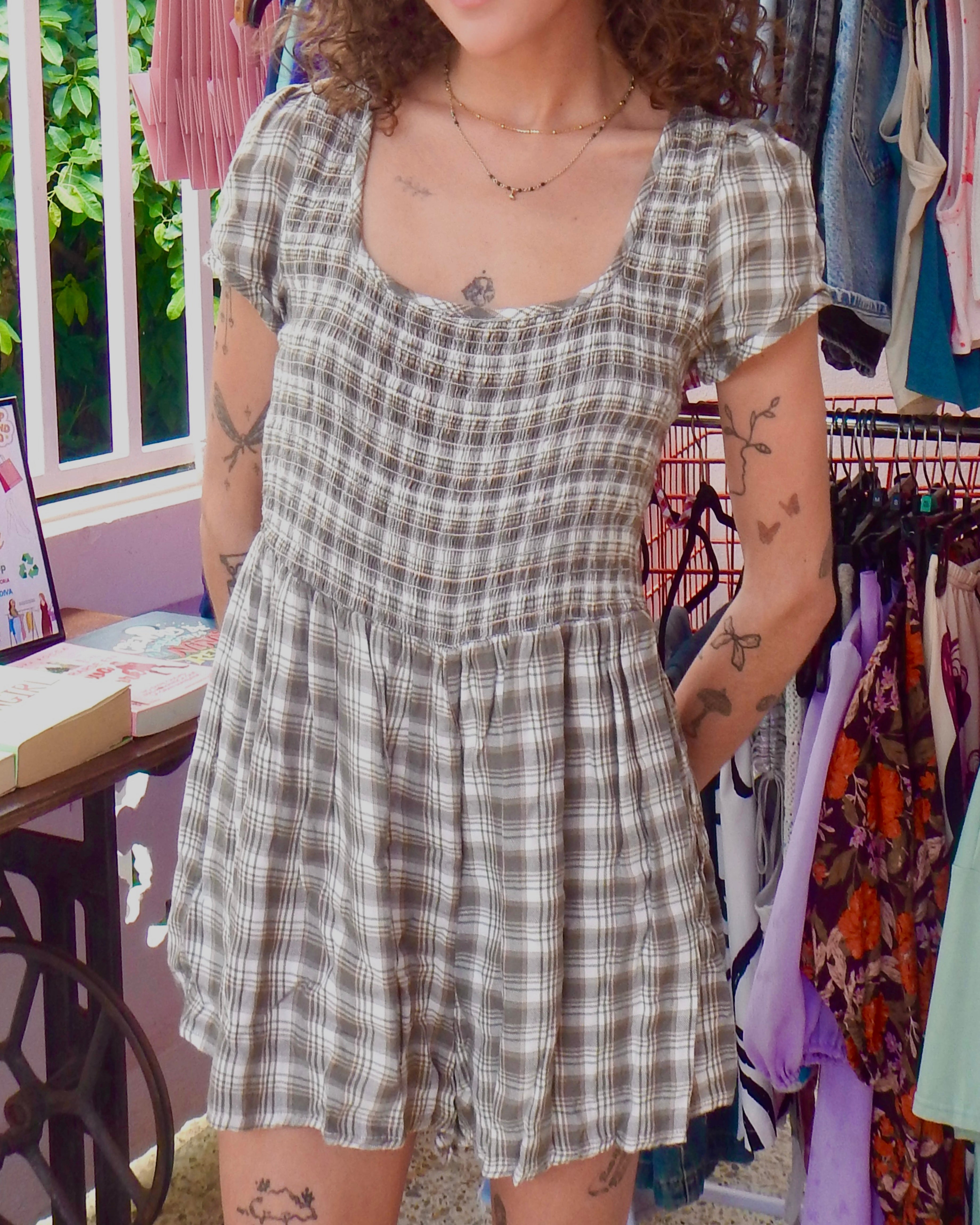 romper checkered