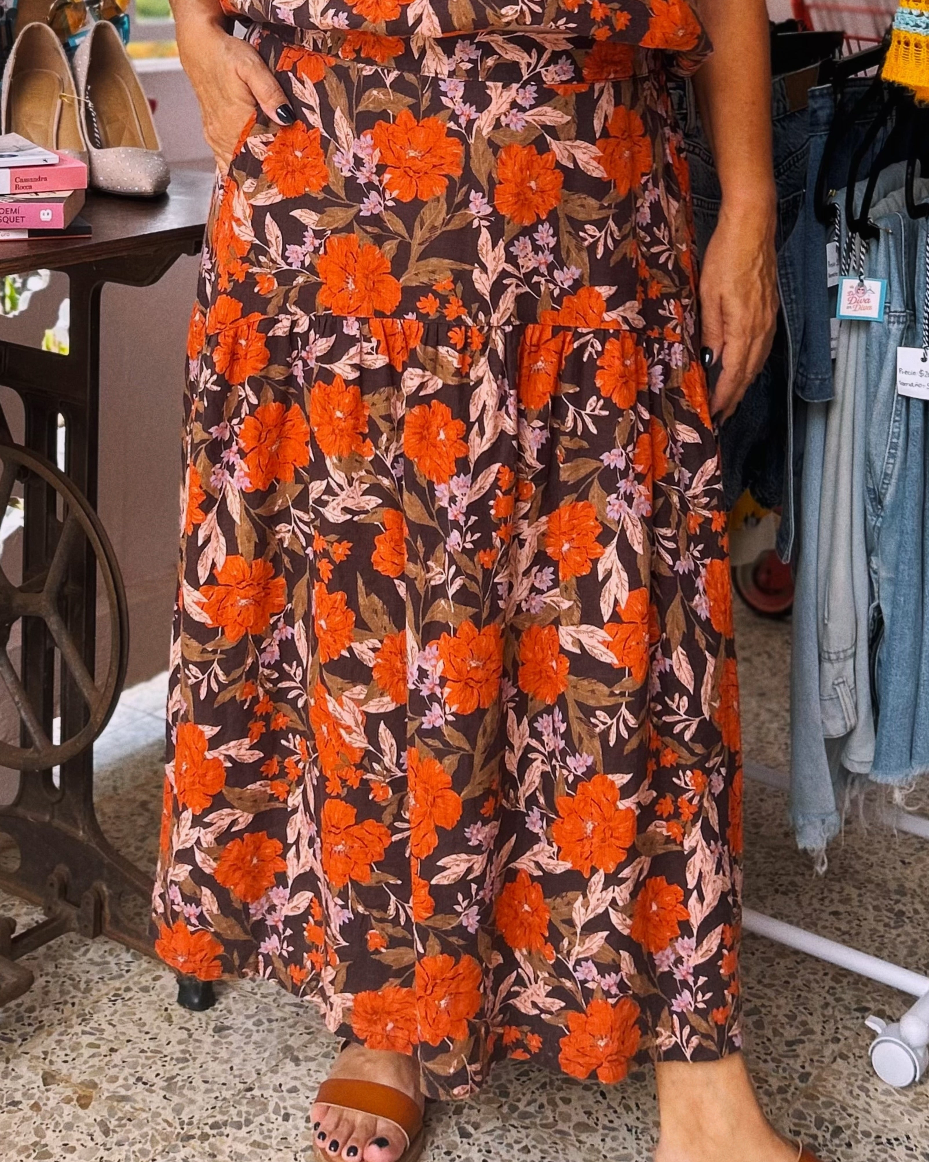 Burgundy Flower Set